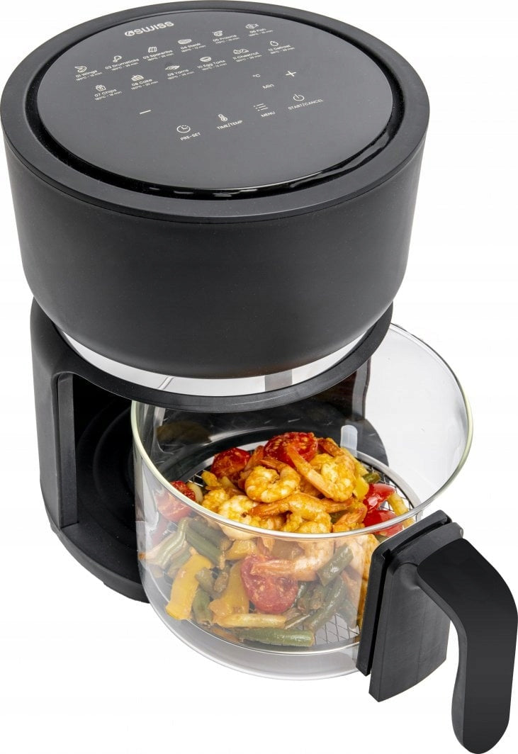 Air Fryer 4Swiss ABB-G24 Pure Glass Black 1400 W Brand 4Swiss