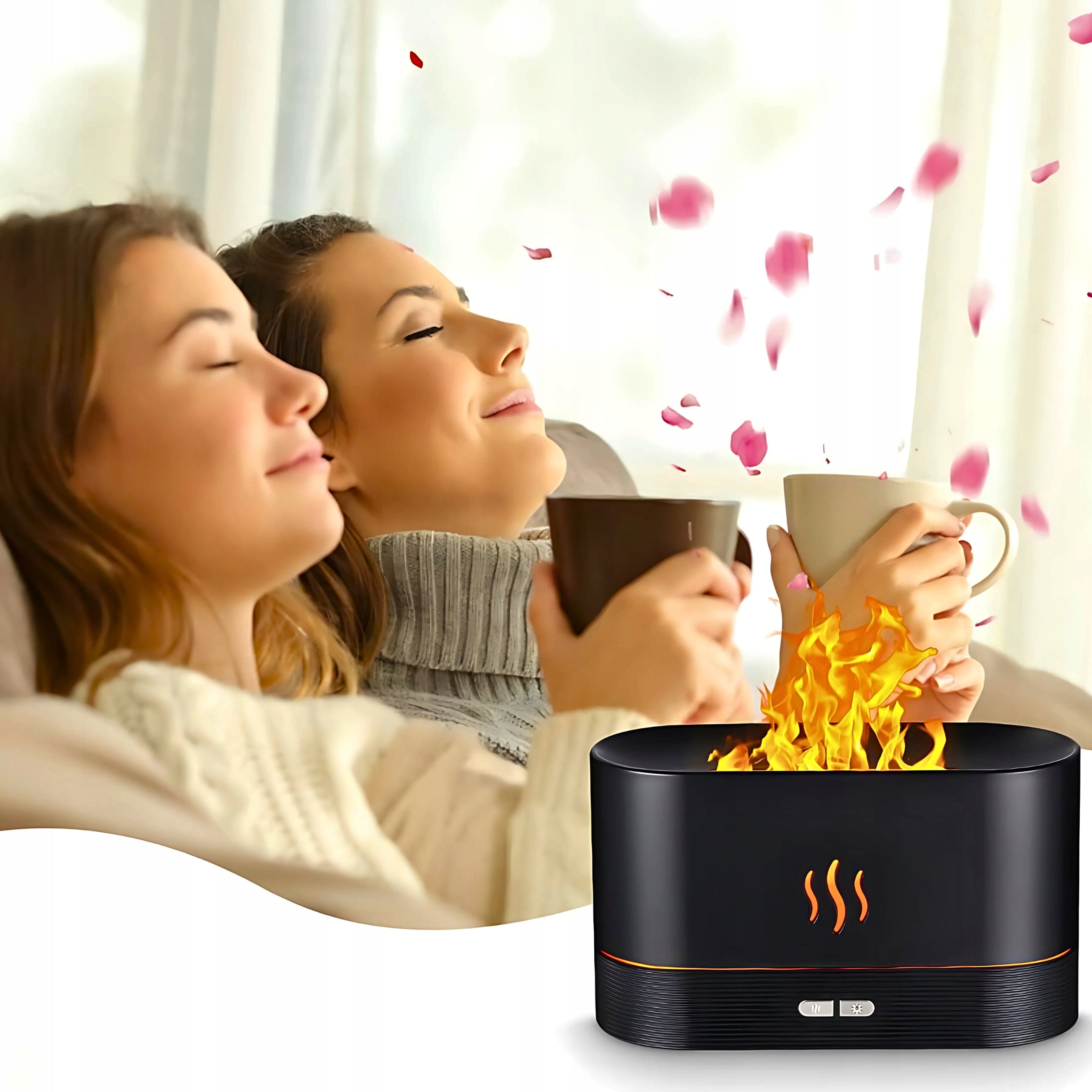 Air Humidifier 180ml Scent Diffuser Fire Effect LED Fireplace 3in1 Type steam humidifier