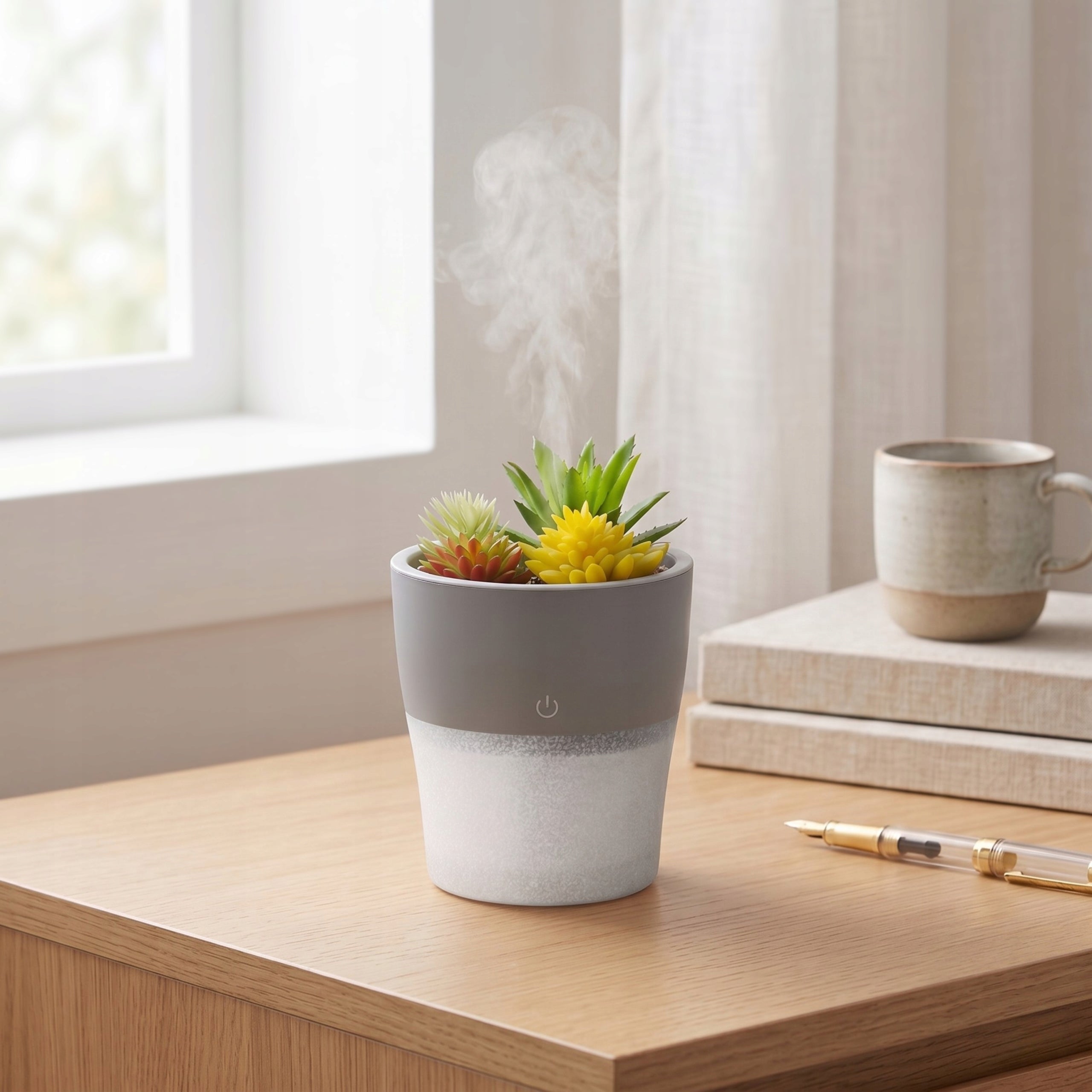 Air Humidifier Diffuser Mini Small for Desk Flower Pot Artificial Flowers Manufacturer code GSM189185
