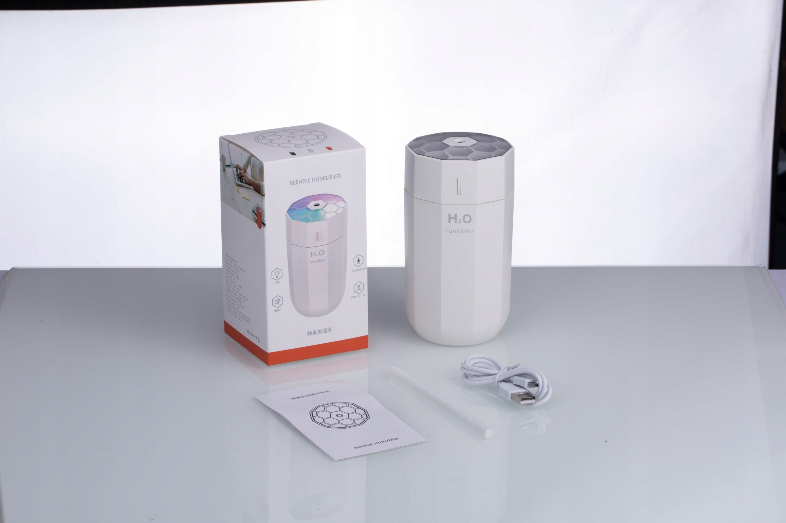 Air Humidifier LED Diffuser H2O Type evaporative humidifier