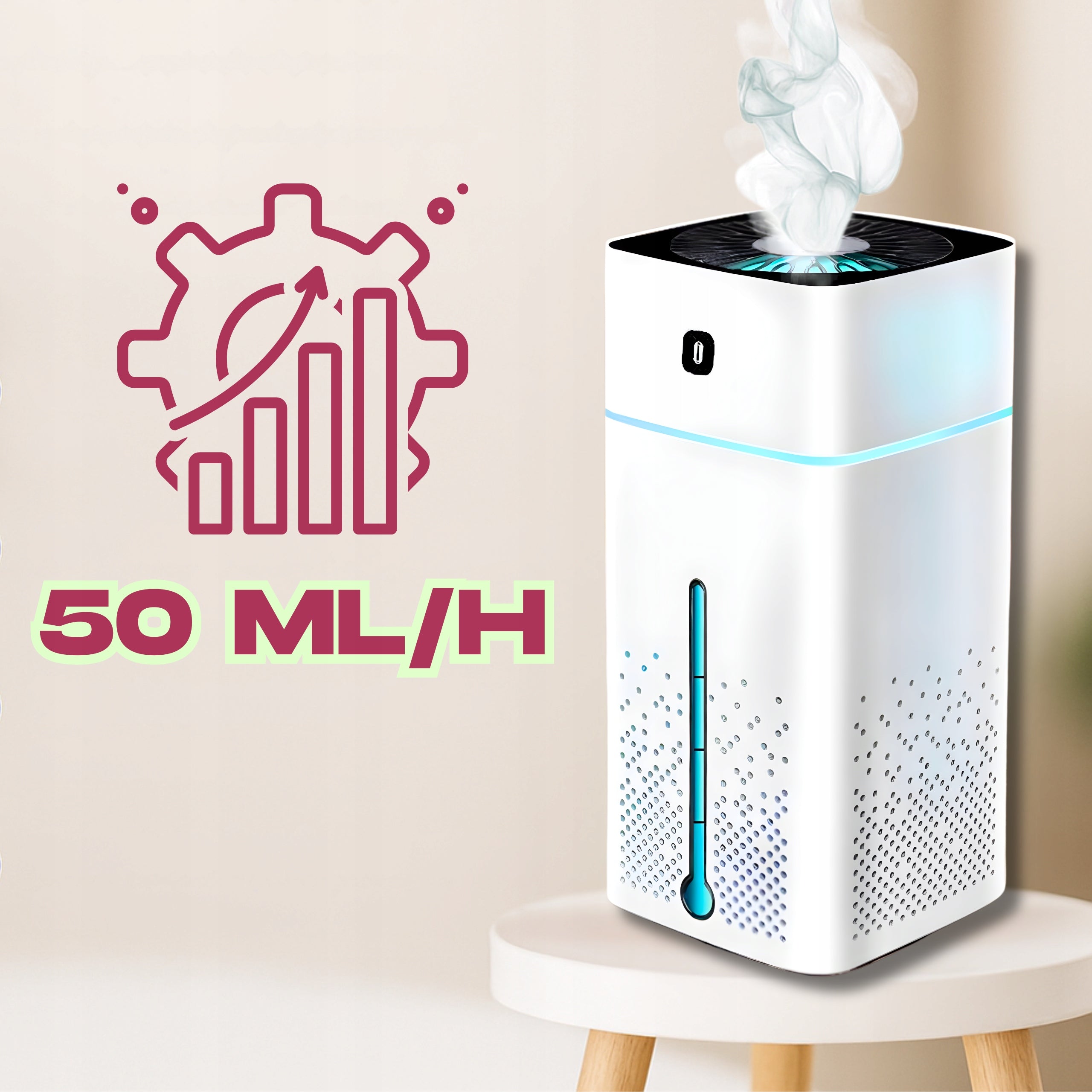 Air humidifier 1L diffuser aromatherapy 12 oils fragrance 3ml LED timer Manufacturer code Nawilżacz E685