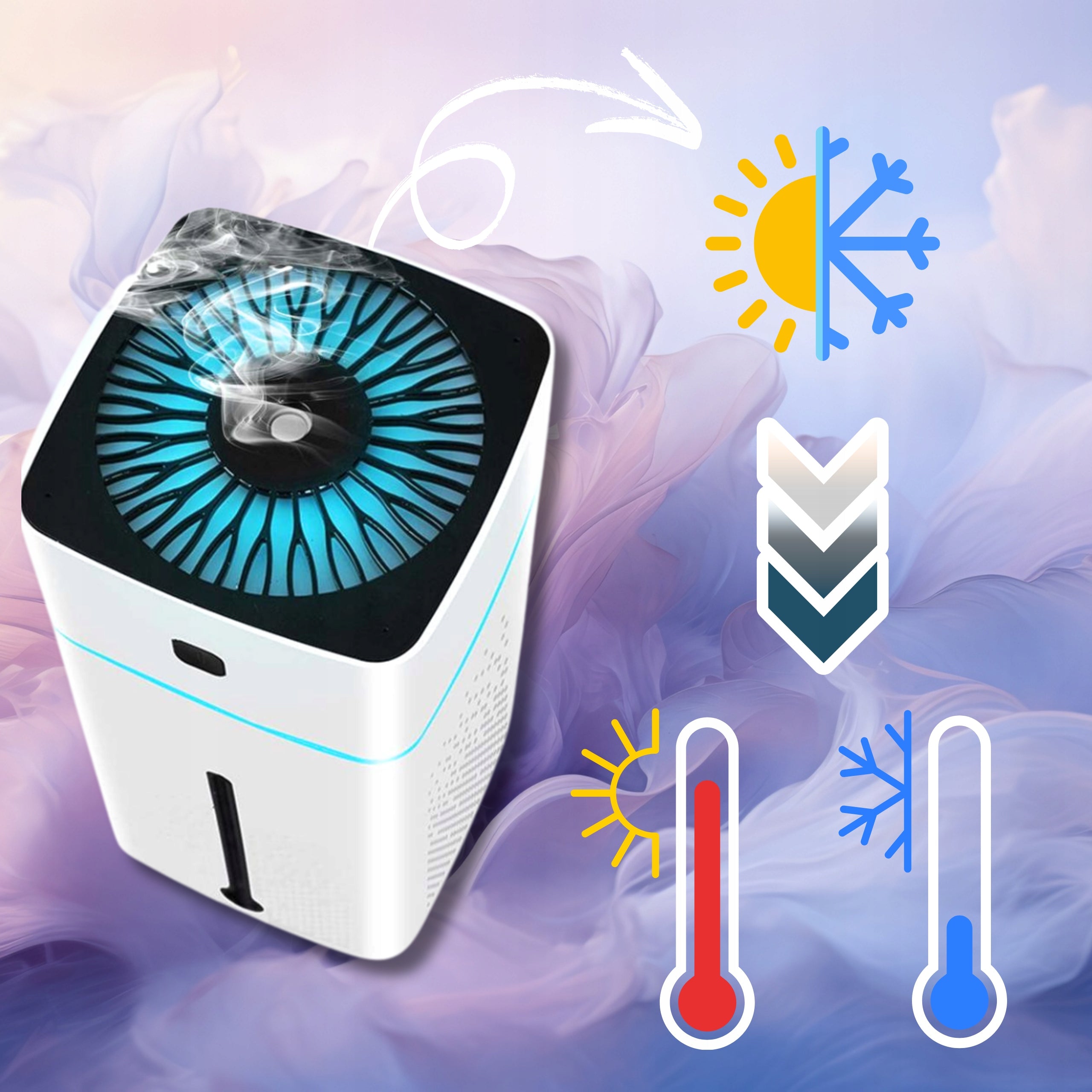 Air humidifier 1L diffuser aromatherapy 12 oils fragrance 3ml LED timer Type steam humidifier