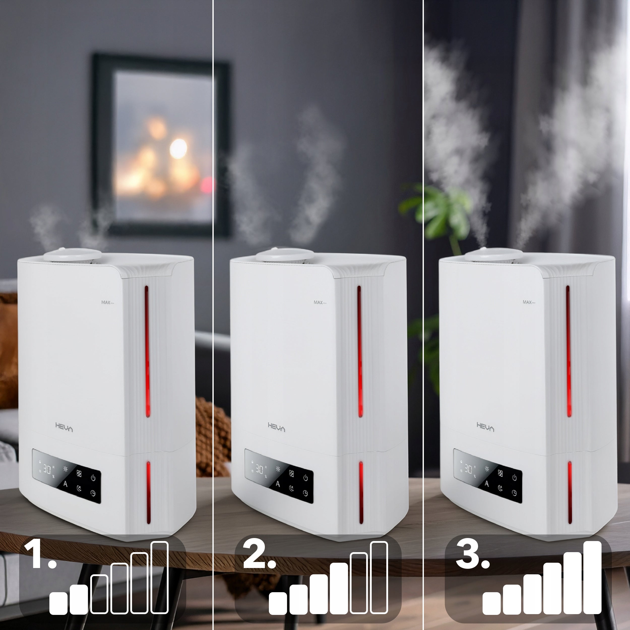 Air humidifier EFFICIENT HYGROSTAT AROMATHERAPY LARGE XL 5l nozzle 360 LED Packaging status original