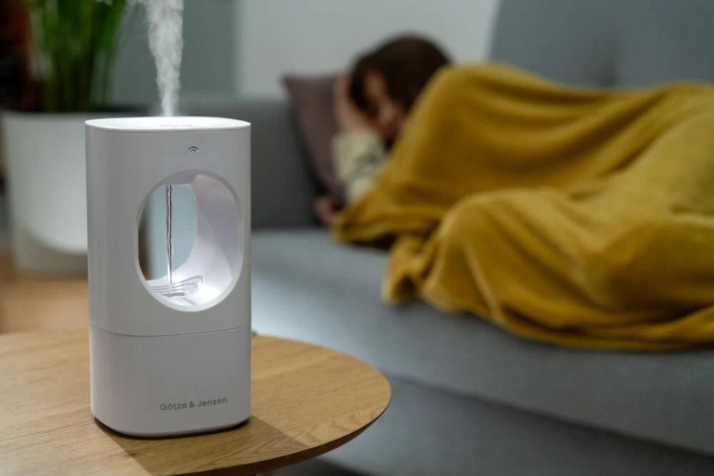 Air humidifier GÖTZE & JENSEN AH500 White Batteries included no