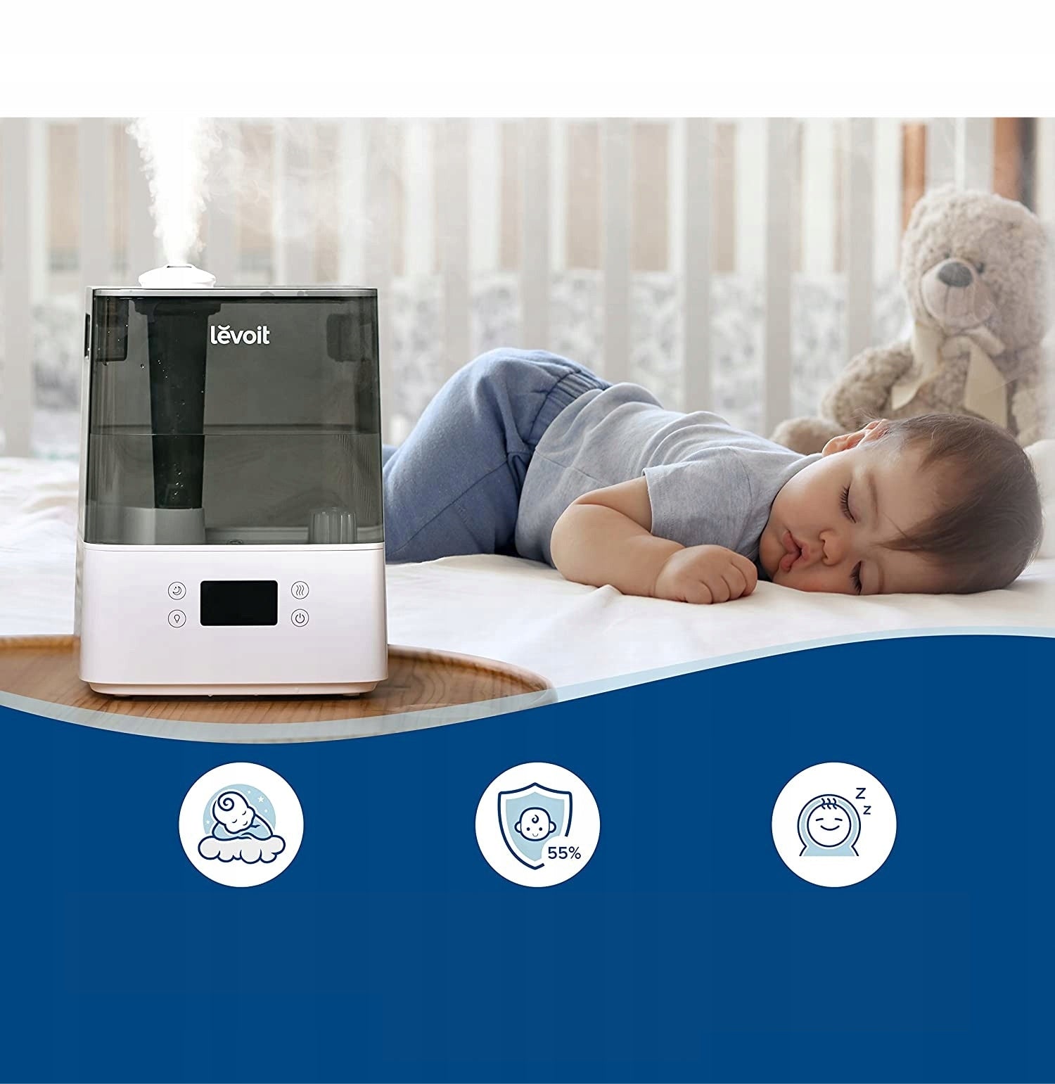 Air humidifier Levoit Classic 300S ultrasonic diffuser night light Water tank capacity 6 l