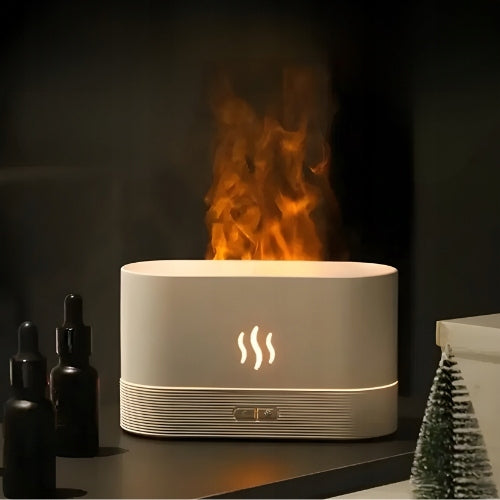 Air humidifier aromatherapy fireplace flame lamp Packaging status original