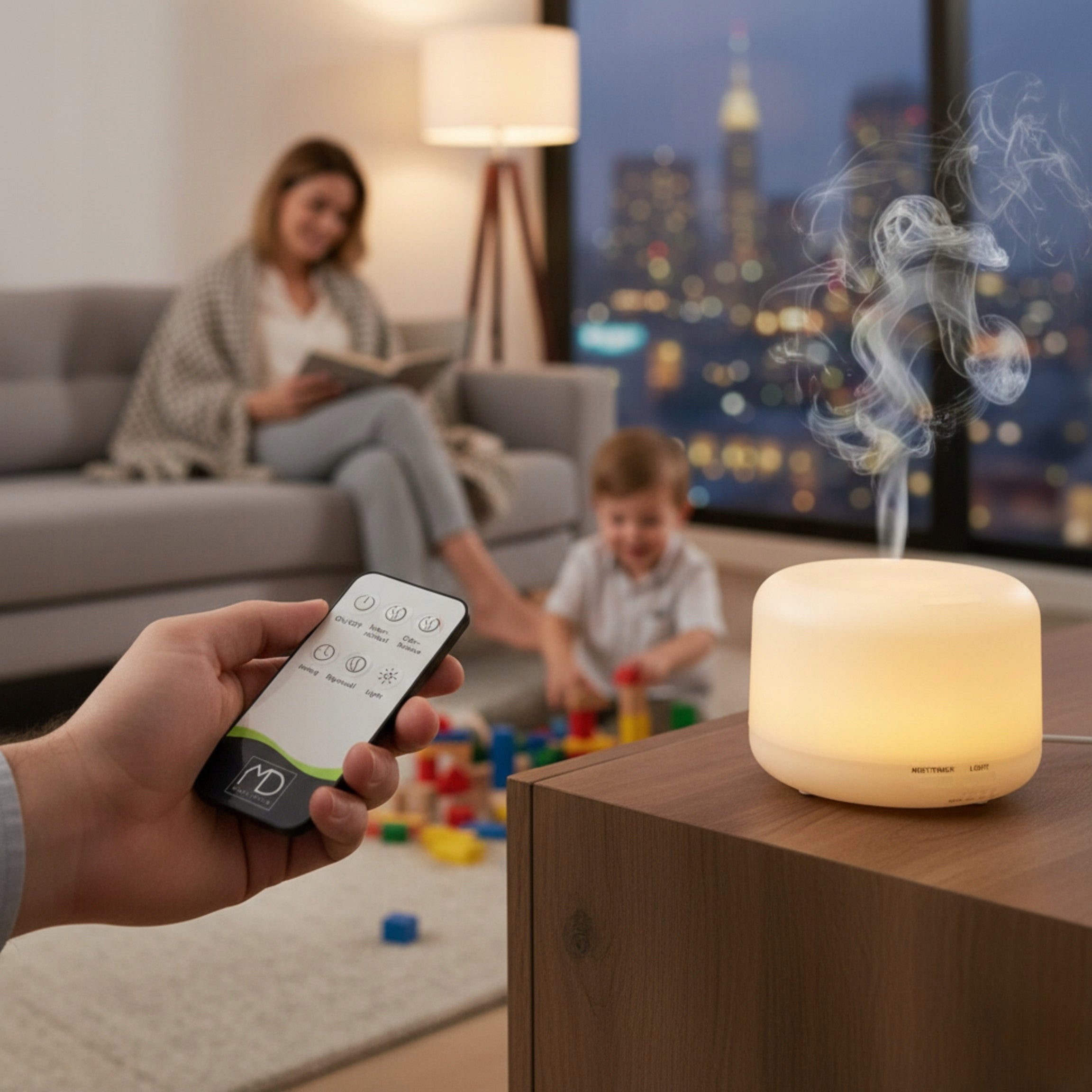 Air humidifier essential oil diffuser aromatherapy night light Model NM23J150
