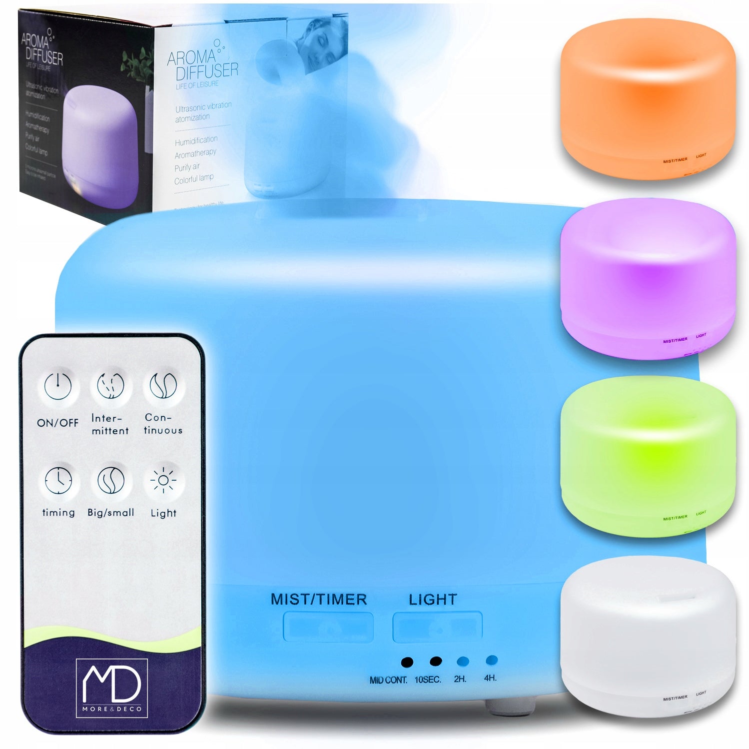 Air humidifier essential oil diffuser aromatherapy night light