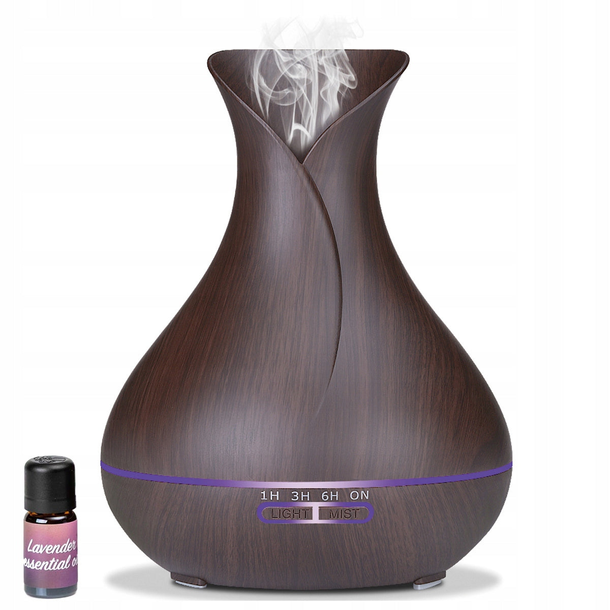 Air humidifier with diffuser Platinet light wood LED 7 colors 400ml
