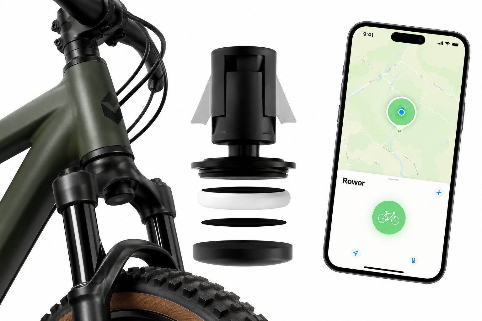 AirTag Bike Locator Holder for Anti-Raising Handlebar