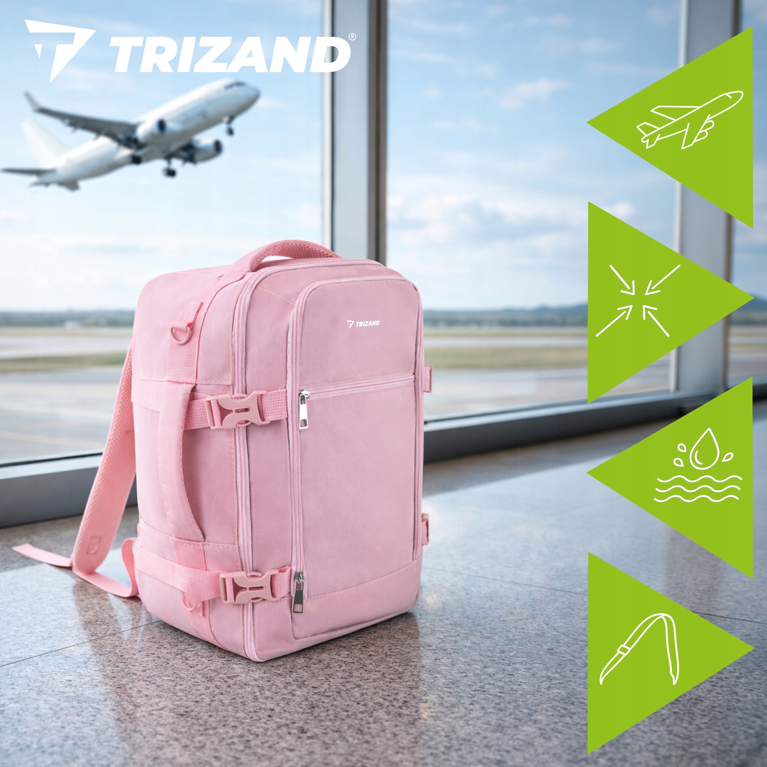 Airplane Backpack Hand Luggage Travel 40x20x25cm Cabin Lightweight Bag Packaging status original