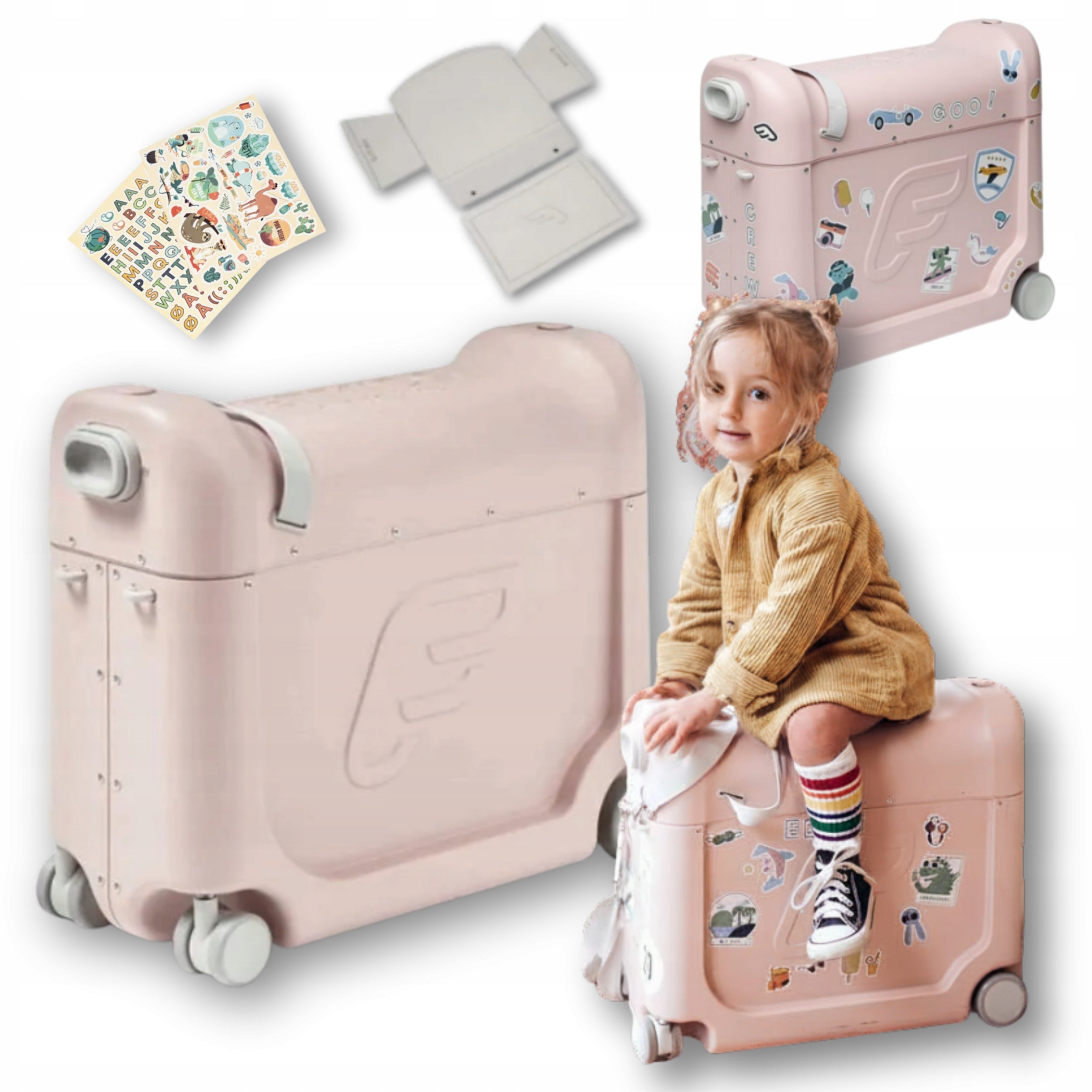 Airplane case Stokke JetKids BedBox V3 Pink cot ride-on luggage