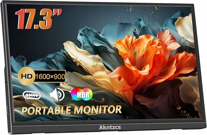 Akntzcs 17,3" HDMI USB-C 1600x900 HDR Laptop PC Xbox PS5