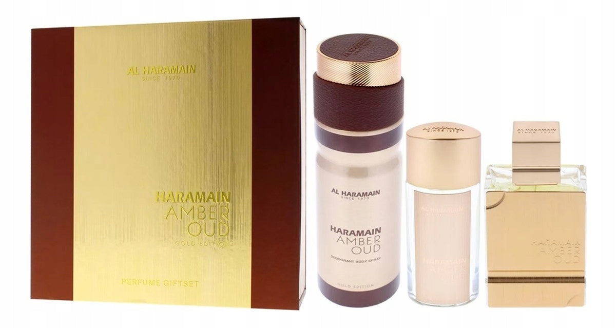 Al Haramain Amber Oud Gold Set of water 75ml + water 30ml + deodorant 200ml