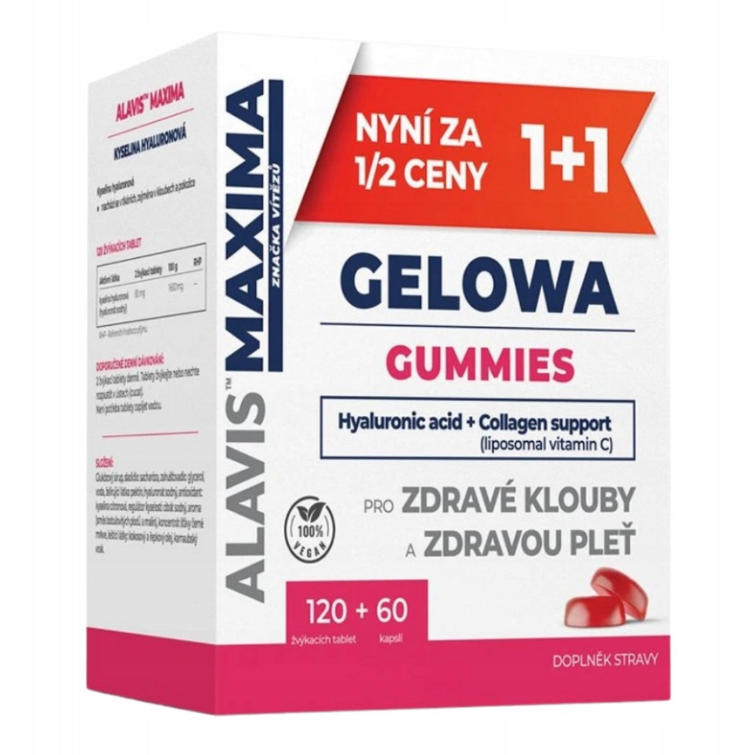Alavis Maxima Gelowa Gummies 120 tablet + 60 kapslí - lesní ovoce