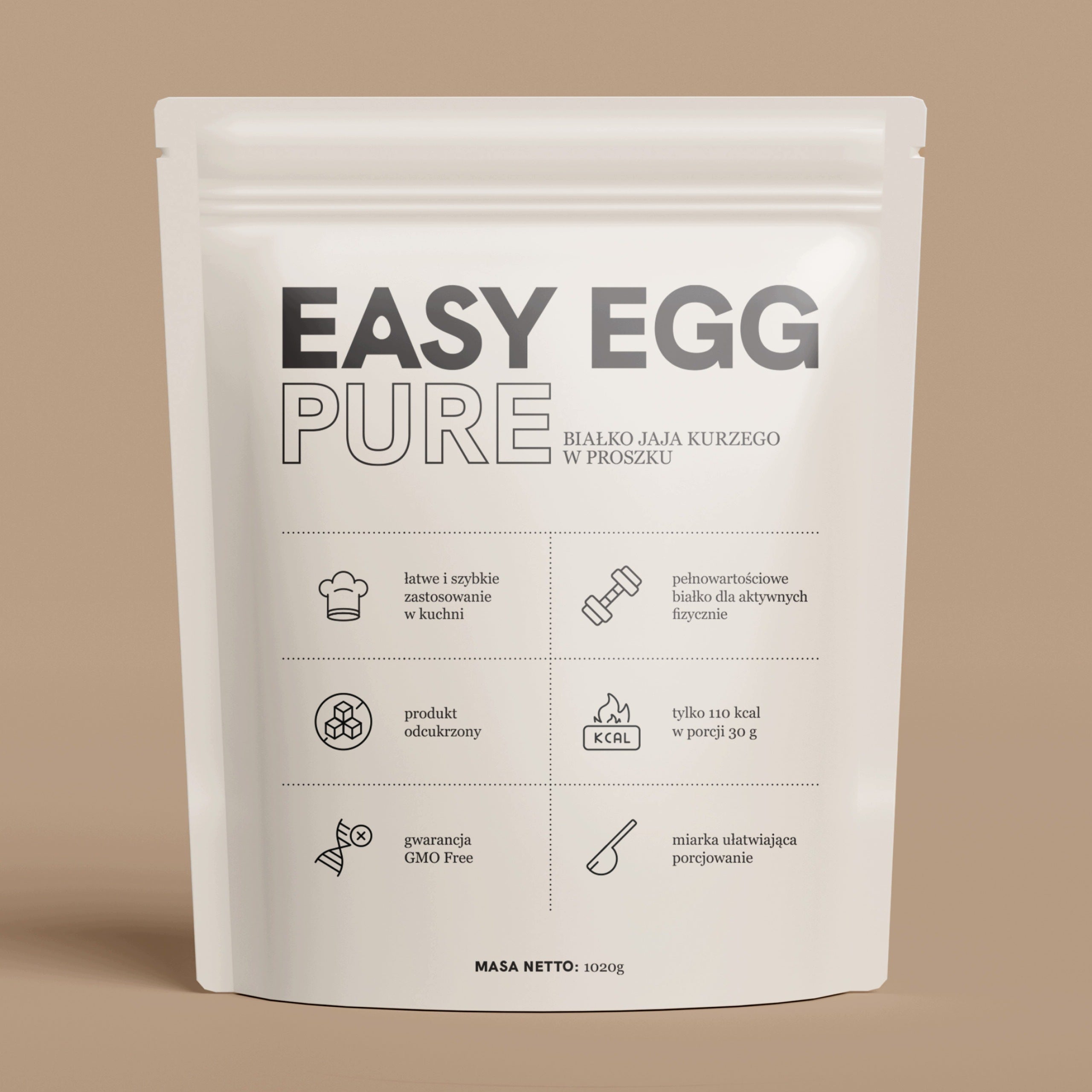 Albumin, egg white, 1020 g powder, for active, simple source of protein. Packaging status original