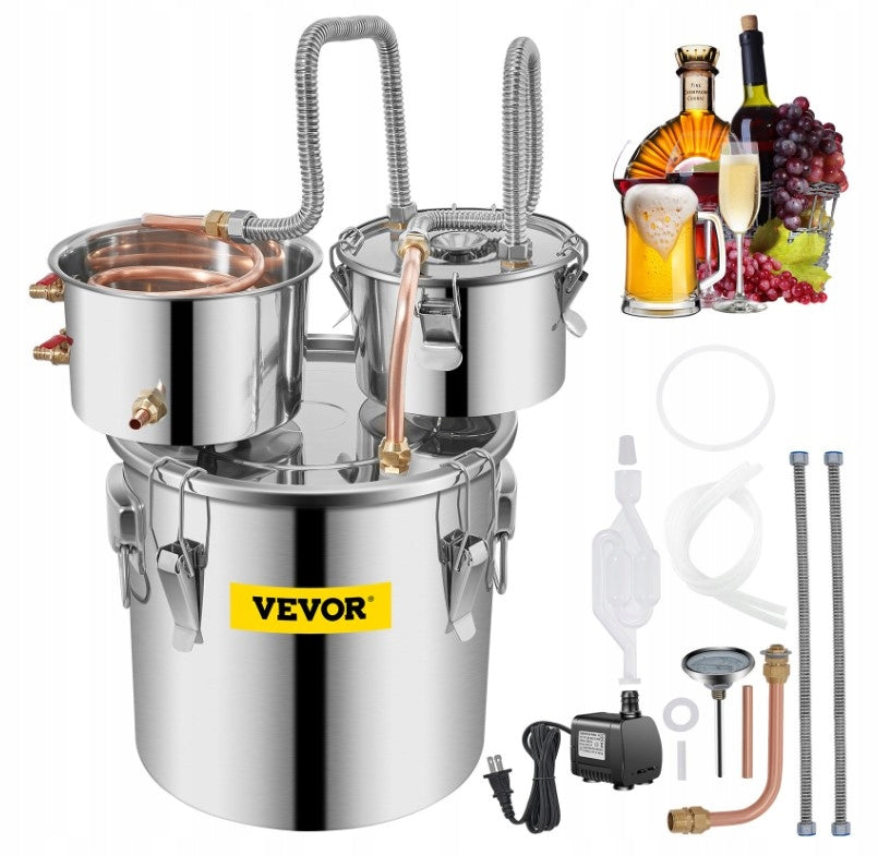 Alcohol Water Distiller 11,4l Stainless Thermometer