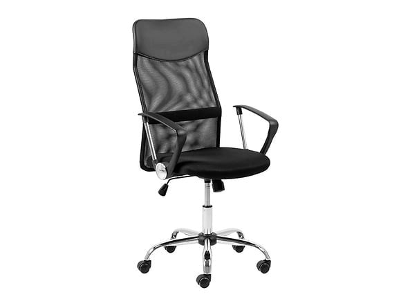Alex Swivel Chair - For Office, Cabinet- Adjustable Height, Black