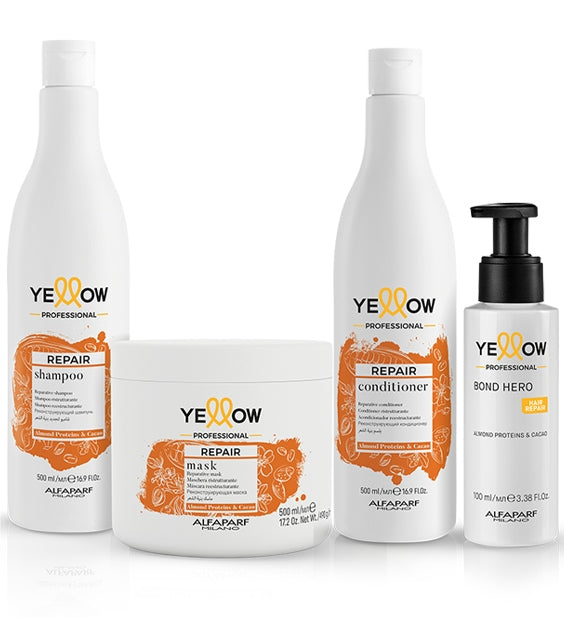 Aufbauende Maske für stark geschädigtes Haar Yellow Repair Mask, 500 ml