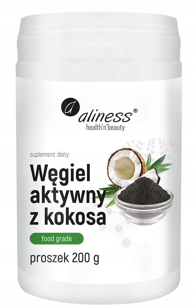 Aliness ACTIVATED CARBON COCONUT powder 200g Digestive comfort GAS Medical device no