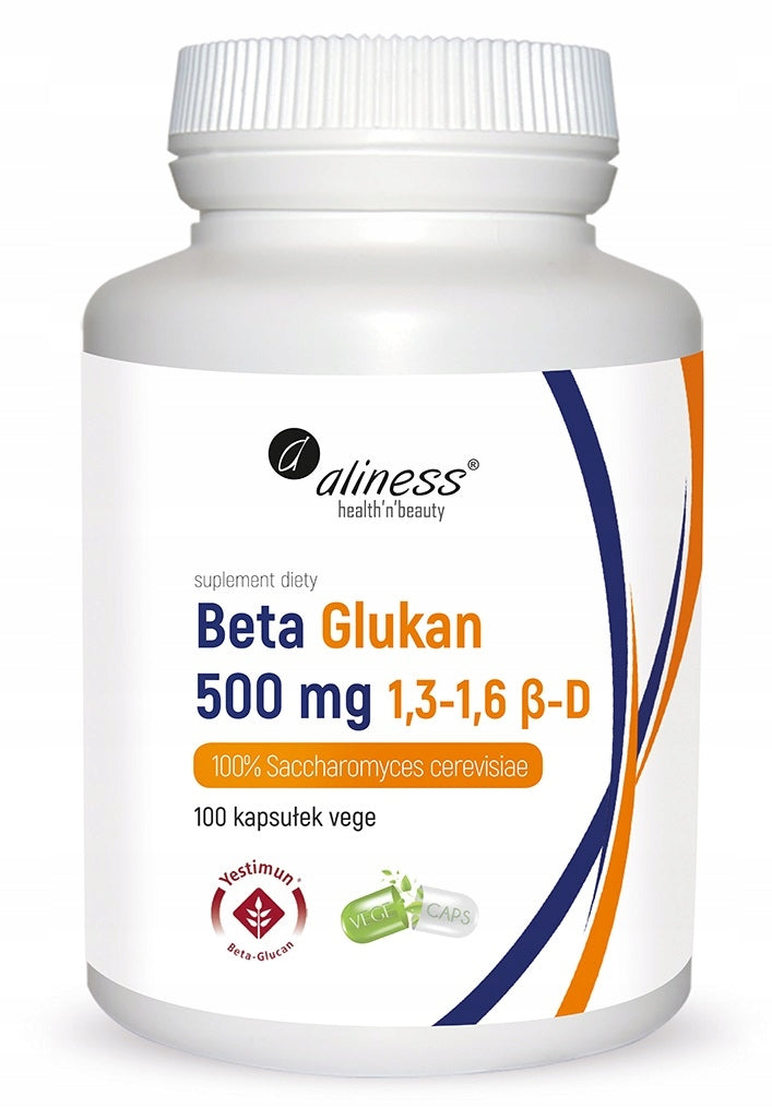 Aliness Beta Glucan Yestimun 1,3-1,6 β-D 500 mg METABOLISM100 capsules Expiration date not specified