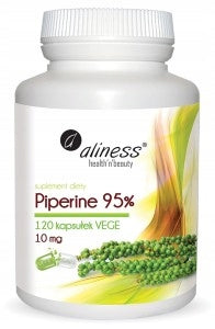 Aliness Black Pepper PIPERINE 95% 10 mg Chromium 5 µg 120 kaps