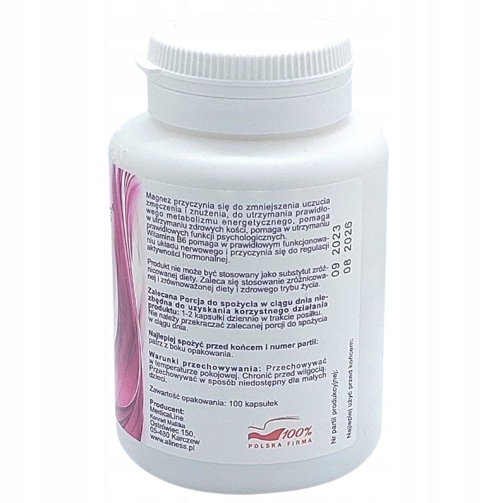 Aliness Chelated Magnesium Capsules 100 Pack EAN (GTIN) 5902596935177