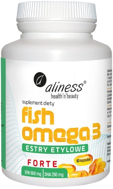 Aliness FISH OMEGA 3 FORTE Esters EPA DHA 500/250 mg 60 kaps Vision Brain