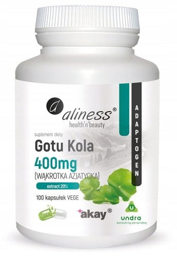 Aliness Gotu Kola 400mg Asian Thread COLLAGEN ANTIOXIDANT 100caps