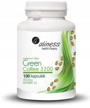Aliness Green Coffee 800mg CGA CHROME CAFFEINE SLIMMING 100k