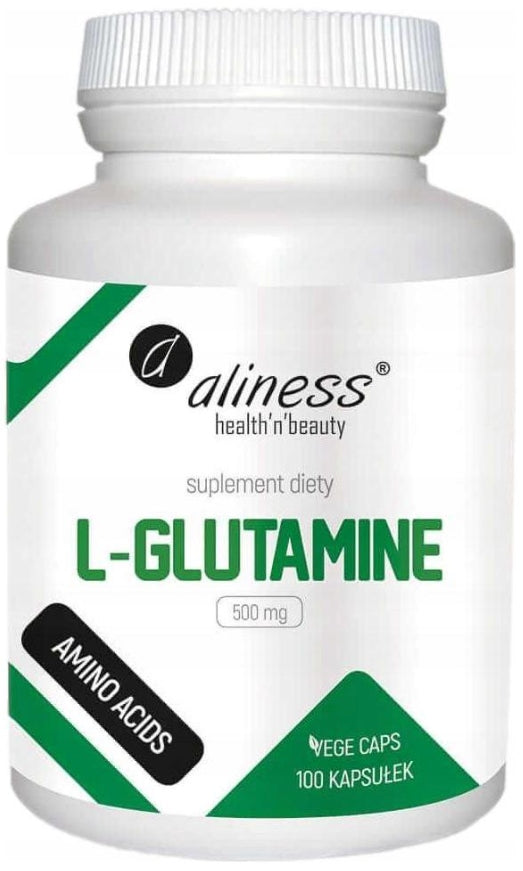 Aliness L-Glutamine 500 mg 200 Vege caps. Nutrient Expiration date at least 1 year from the date of purchase