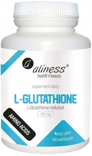 Aliness L-Glutathione reduced 500mg 100 capsules Resistance Detox Liver