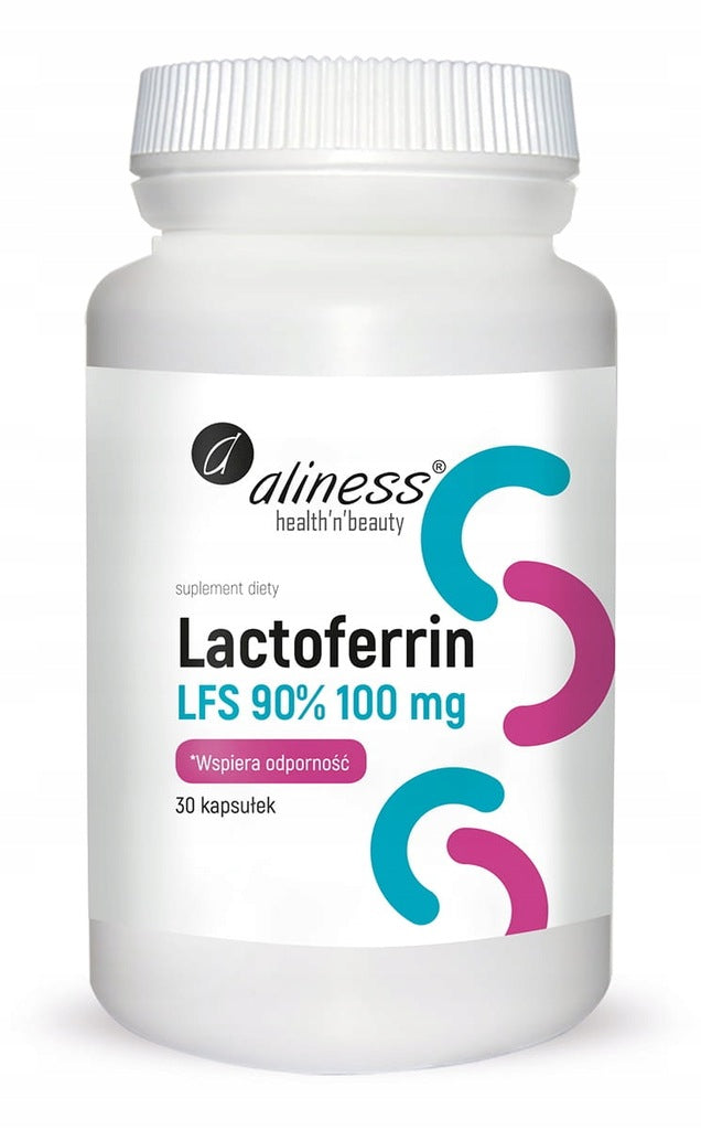 Aliness Lactoferrin LFS 95% 100mg LACTOFERRIN Vitamin C 30 capsules EAN (GTIN) 5903242580864