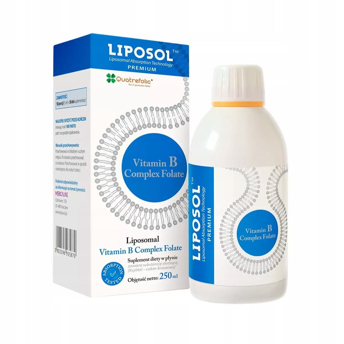 Aliness Liposol Liposomal Vitamin B Complex MEMORY METABOLISM 250 ml