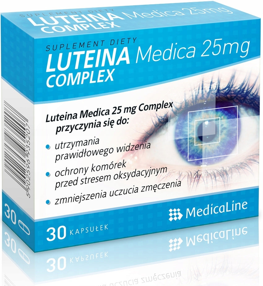 Aliness Lutein Medica 25 mg complex FATIGUE REDUCTION 30 capsules Expiration date not specified