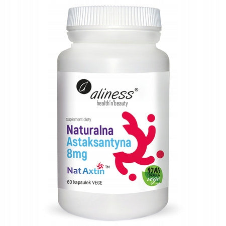 Aliness NATURAL ASTAXANTHIN NatAxtin 8 mg 60 capsules ANTIOXIDANT