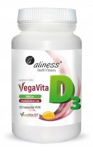 Aliness Natural Vitamin D3 from algae 2000 IU120 Vege kaps