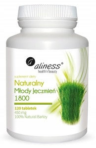 Aliness Natural Young Barley 1800 mg 120 tab.