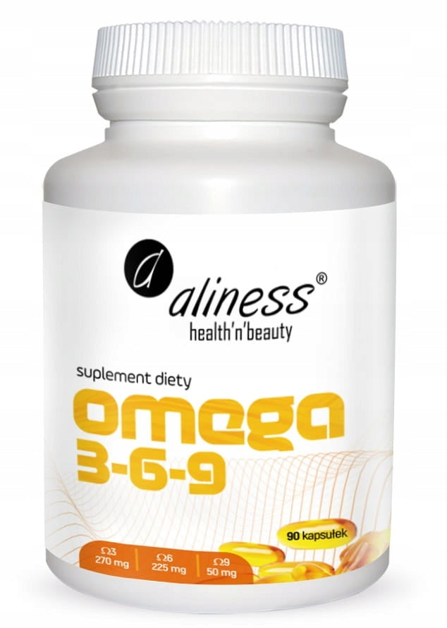 Aliness OMEGA 3-6-9 Acids DHA EPA Brain MEMORY IMMUNITY Heart Vision 90 kaps