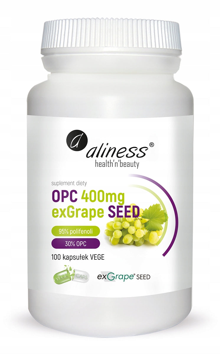Aliness OPC exGrape Seed 400 mg 100cap. gluten-free vision antioxidant