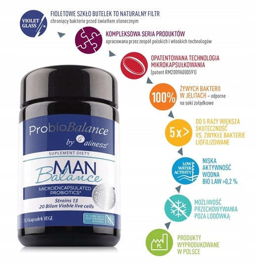 Aliness ProbioBALANCE Man Balance 20 billion 30 vege kaps Brand Aliness