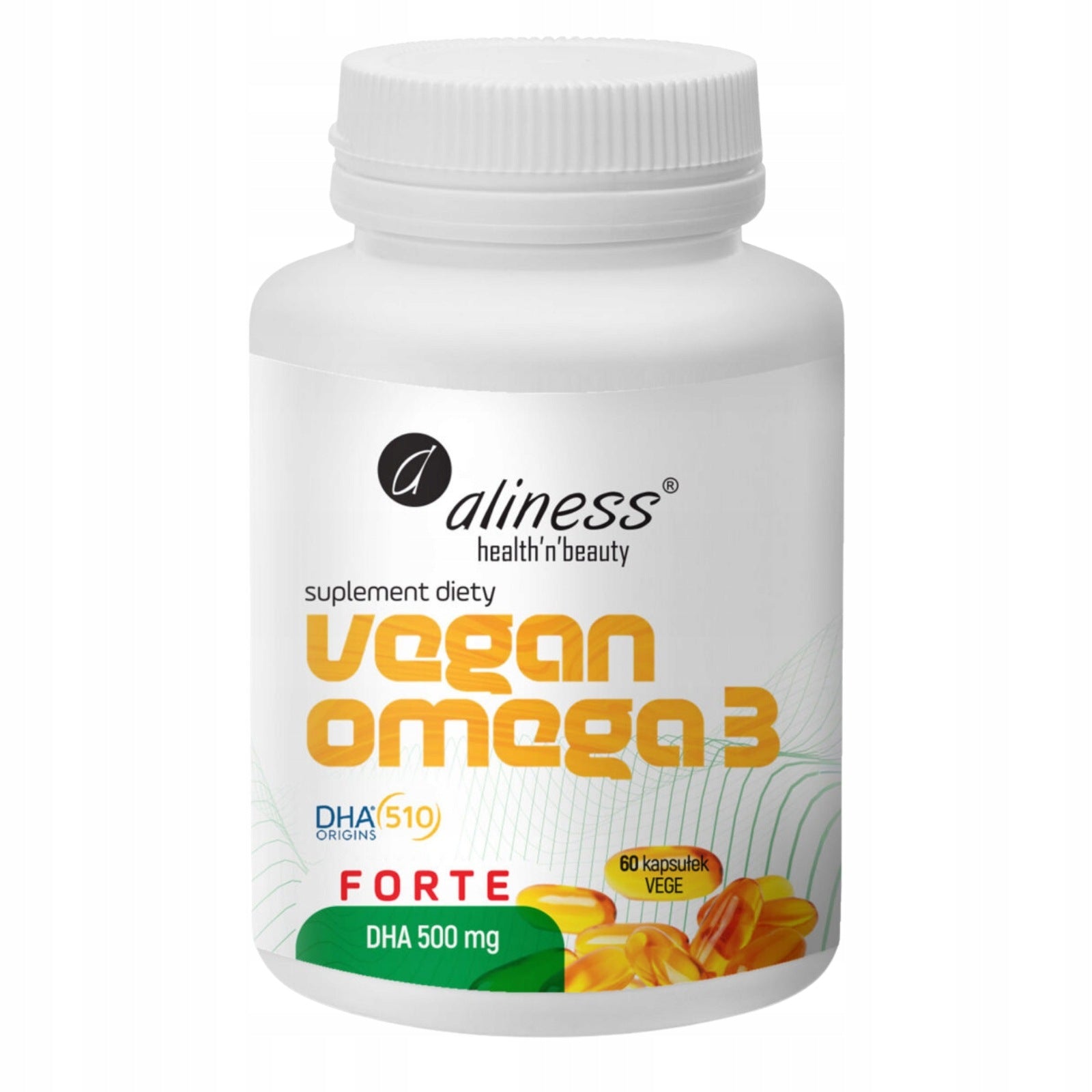 Aliness VEGAN OMEGA-3 FORTE DHA 500mg VEGAN Formula 60 capsules
