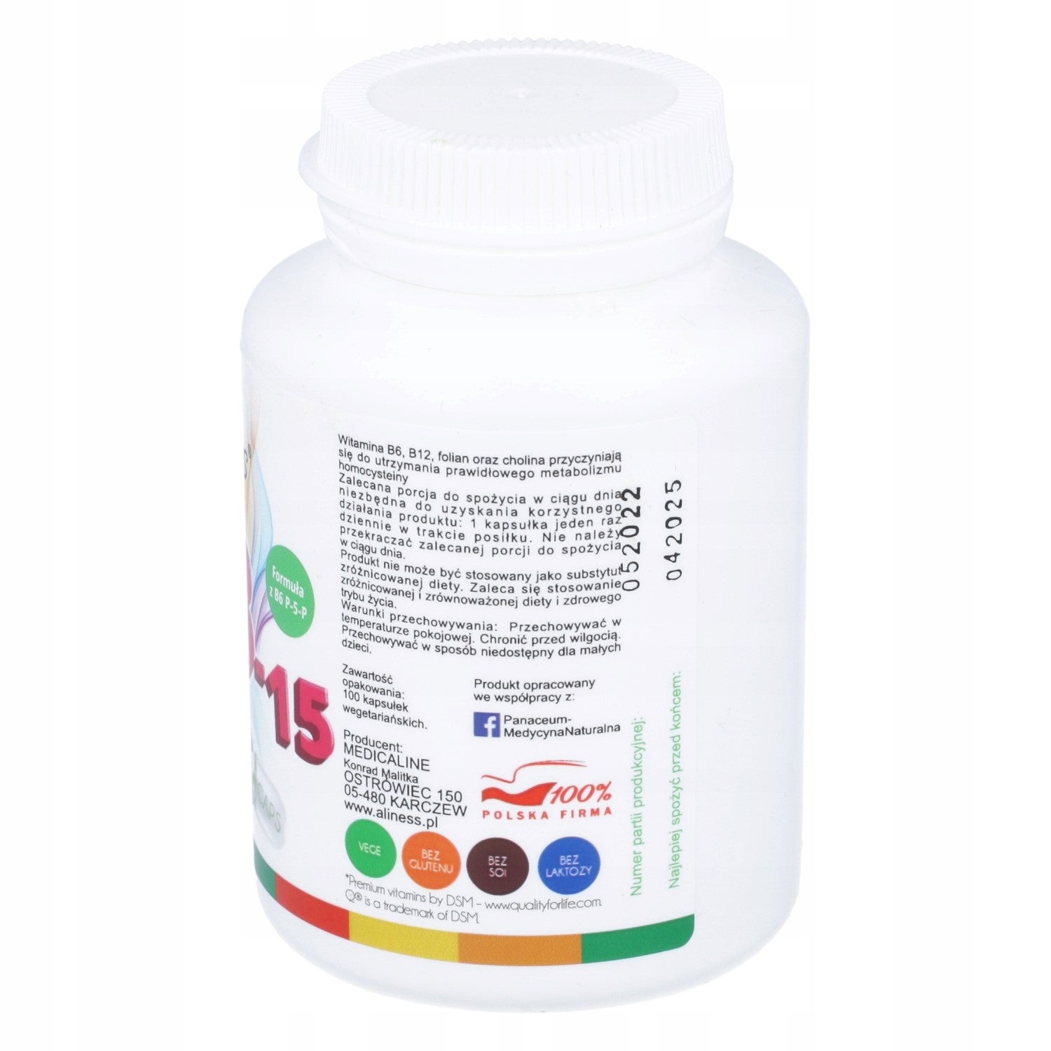Aliness Vitamin B Complex B-15 Methyl capsules 100 pcs. Expiration date at least 1 year from the date of purchase