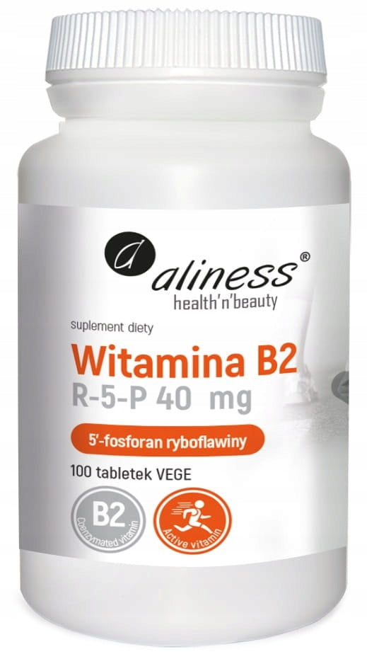 Aliness Vitamin B2 R-5-P Riboflavin 40mg EYE FATIGUE 100 vege tabs Expiration date not specified