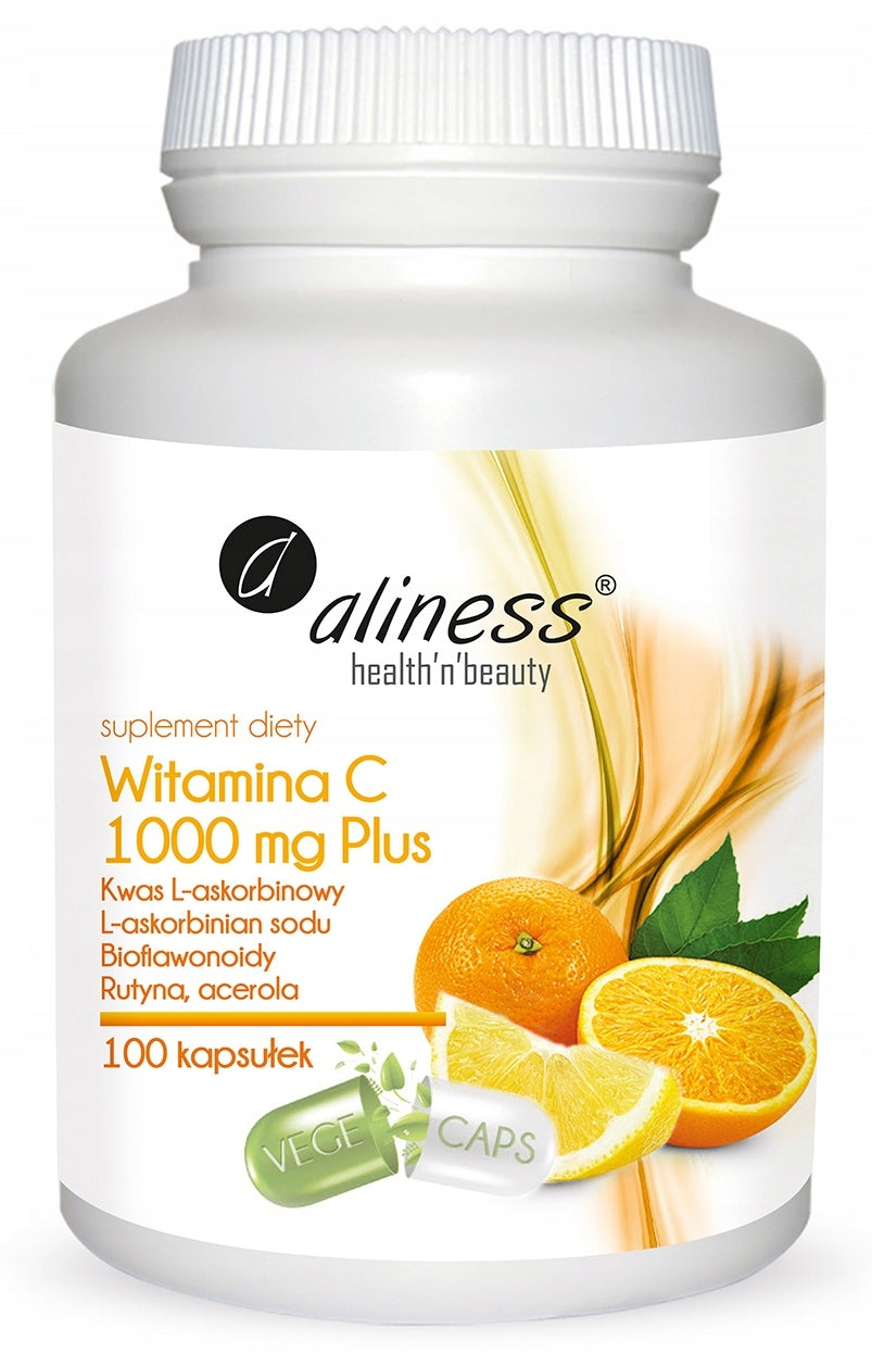 Aliness Vitamin C 1000 ROUTINE ACEROLA BIOFLAVONOIDS IMMUNITY VEGE 100caps