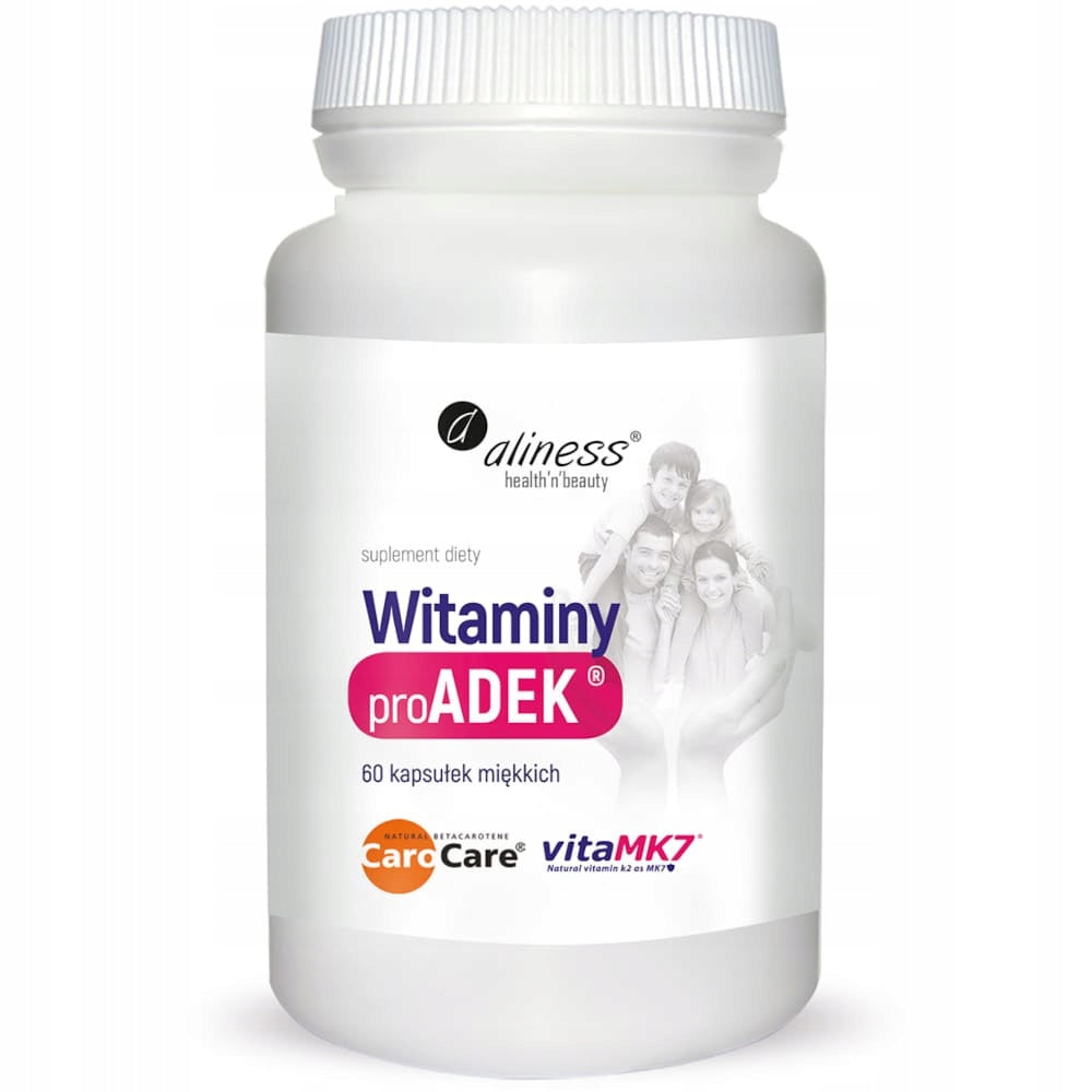 Aliness proADEK 60 kaps. strong bones teeth working muscles healthy skin Brand Aliness