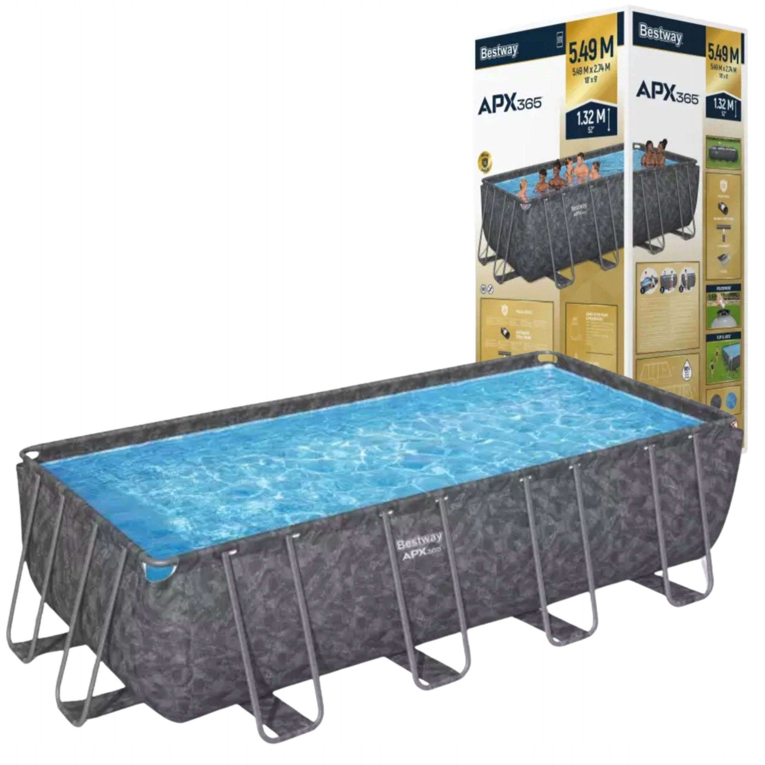 All-season frame pool 549x274x132cm Bestway 561KA frame and basin