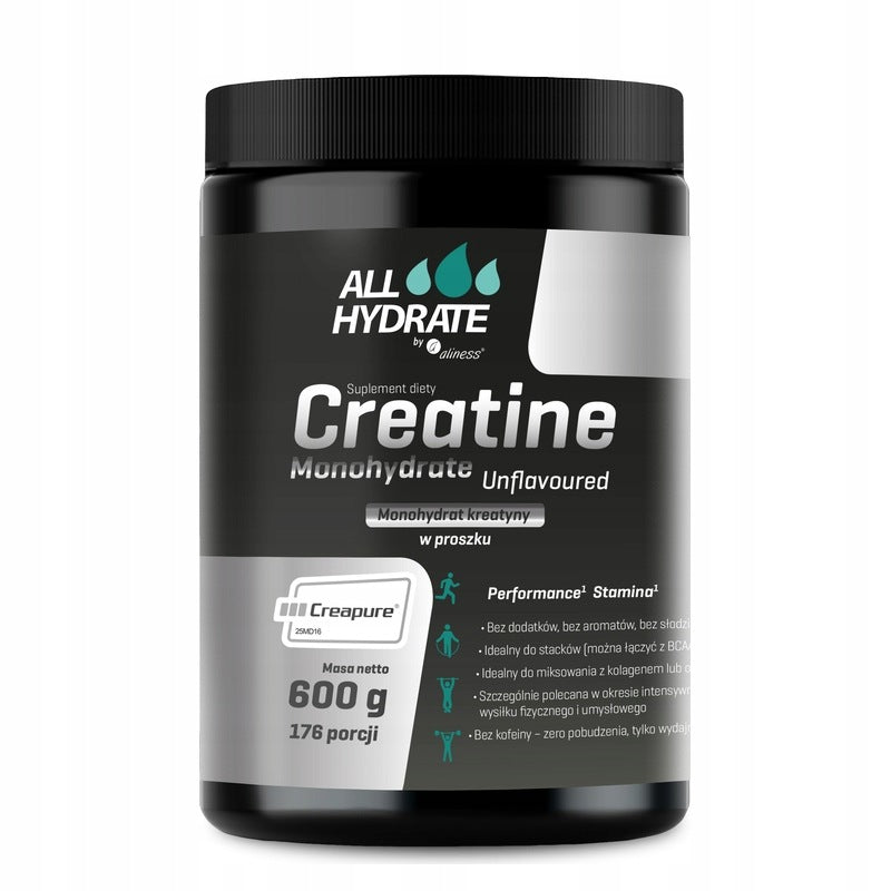 AllHydrate Creatine (Creapure) 600g, (176 servings) + FREEBIE