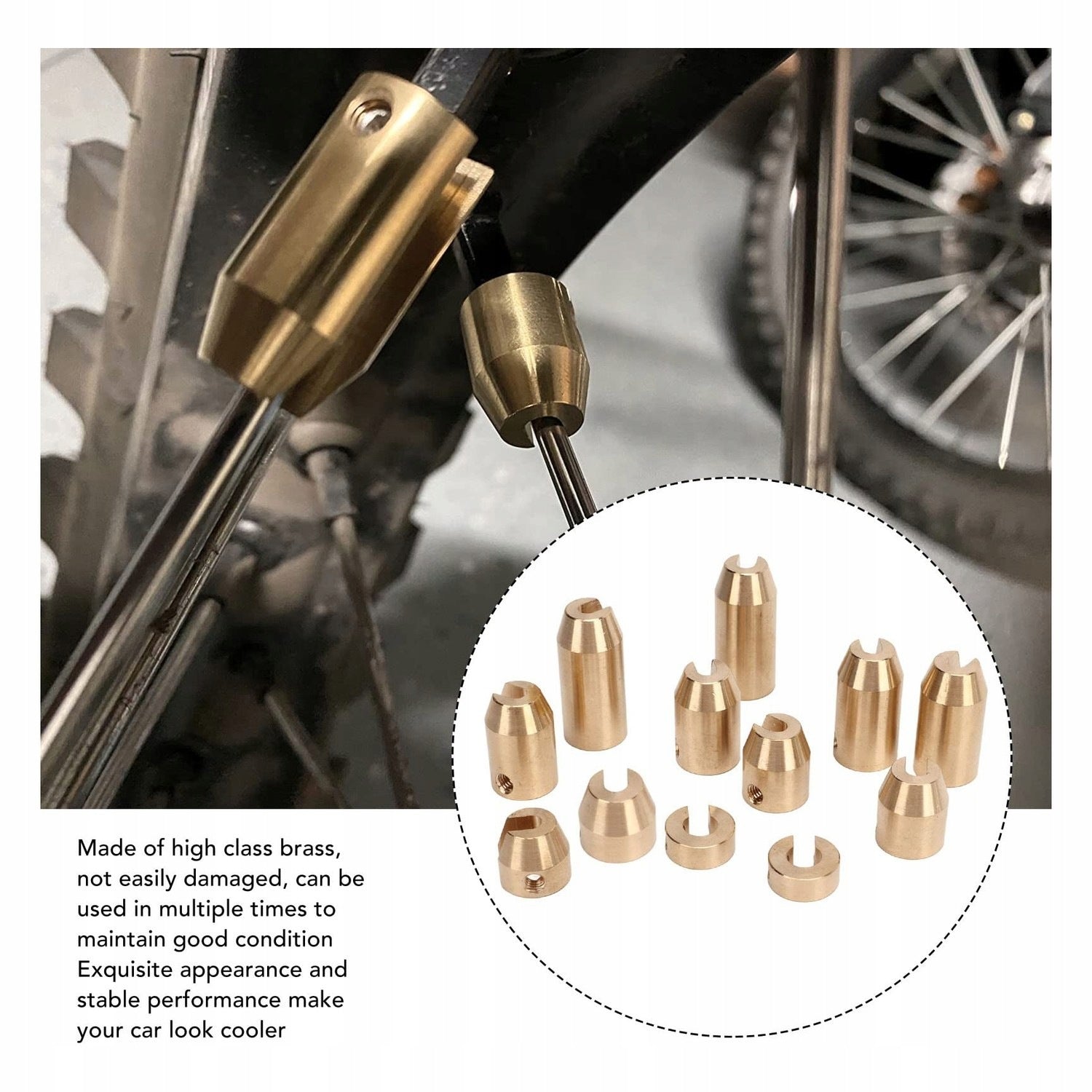 Allecto - Motorcycle Spoke Scales - Brass - 12 Pieces - Universal Manufacturer code B0CBJ1FF5M