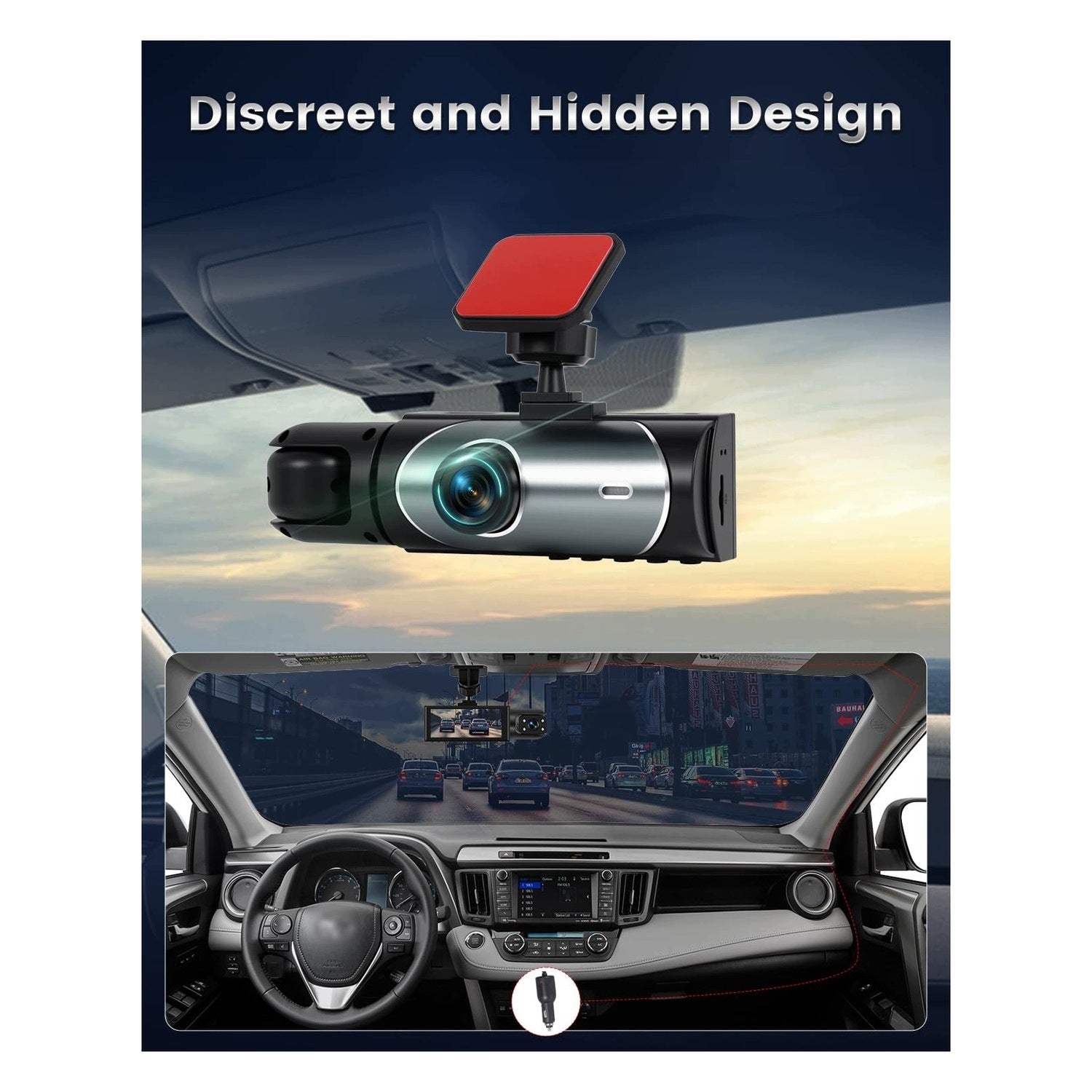 Allecto - dash cam - dual - 1080p with 64GB card Brand no brand